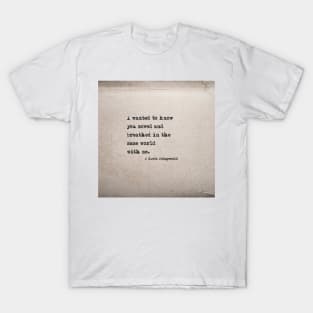 Moved and breathed in the same world - Fitzgerald in antique book T-Shirt